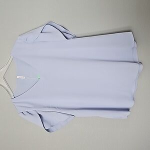 Taohuadao 2X NWT tulip sleeve powder blue blouse